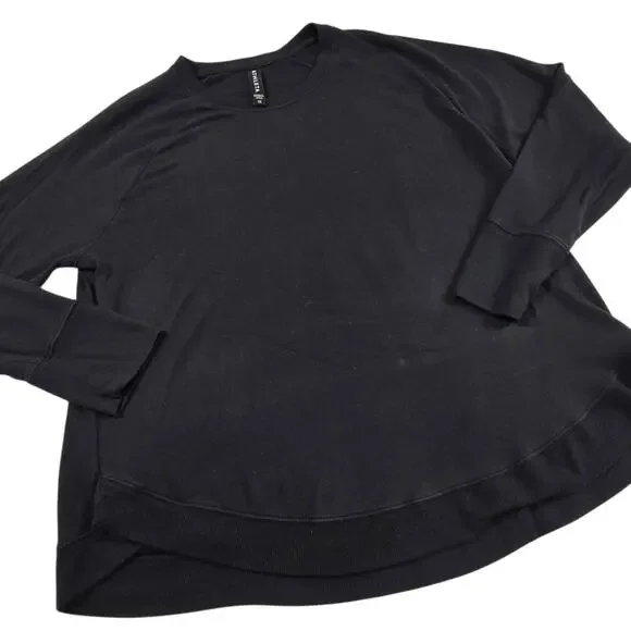 Athleta Mindset Sweatshirt Size 1X Black Soft Nirvana Knit #472751 - Picture 4 of 10